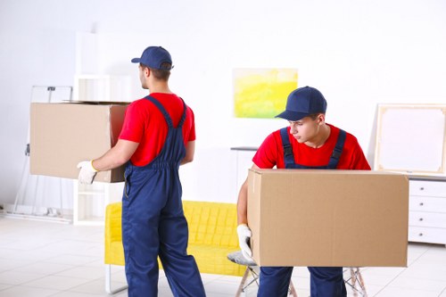 Commercial moving team planning an office relocation in Roehampton