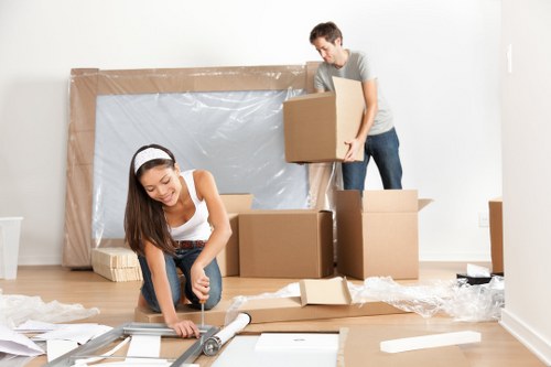 Local moving van serving Roehampton residential streets
