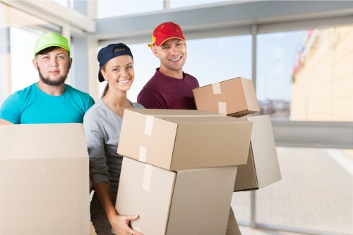 Cardboard and household items prepared for local recycling