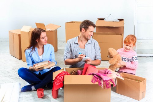 Removal team planning a home move in Roehampton near local residential streets
