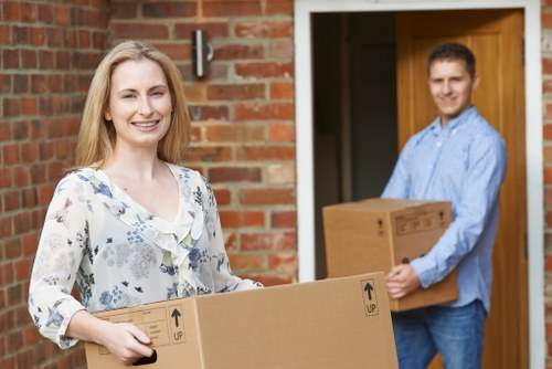 Student removals service in Roehampton with moving van and boxes