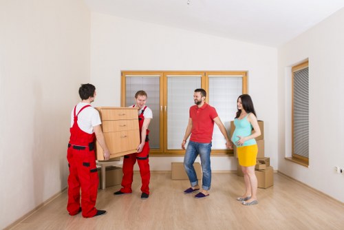 Packing and moving supplies prepared for a Roehampton move