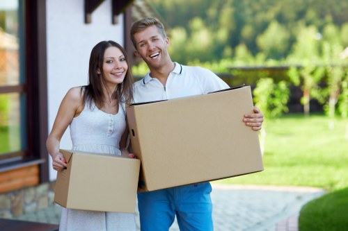 Planning a student move in Roehampton with packed boxes and labels