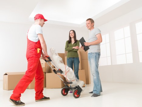 Careful handling of furniture and fragile items in a removal