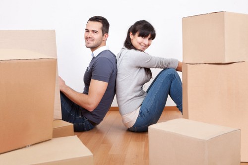 Local moving van prepared for a property relocation in Roehampton