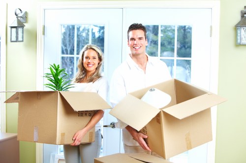 Packed removal truck for a home move in Roehampton