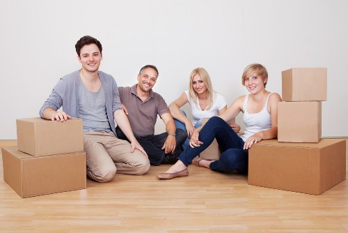 Packing and labelling boxes for a Roehampton home move